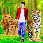 Wild animal photo editor frame أيقونة