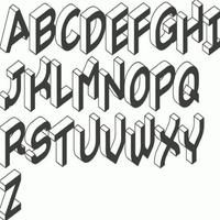 Graffiti Alphabet 3D Affiche