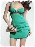 Green Party Dress For Woman syot layar 1