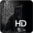 Chat Noir Gothique HD Fond d'écran APK