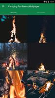 Camping Fire Forest Wallpaper پوسٹر