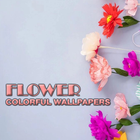Papier peint coloré de fleurs icône