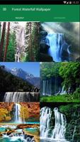 Waterfall Forest Wallpaper پوسٹر