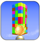 Destroy color -ball hit color tower 3D ícone