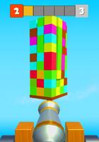 Destroy color -ball hit color tower 3D Affiche