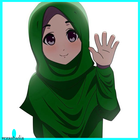 Trendy Hijab Wearing Zeichen