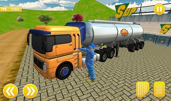 Fuel Cargo Supply Truck Game Affiche
