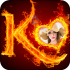 Fire Text Photo Frame icono