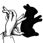 Idéias da arte da sombra da mão ícone