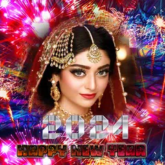 New year photo frame 2025