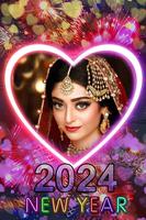 New year photo frame 2024 poster