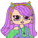 Glitter Dolls Coloring Book APK