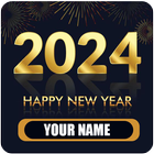 Happy New Year Name DP 2024 Zeichen