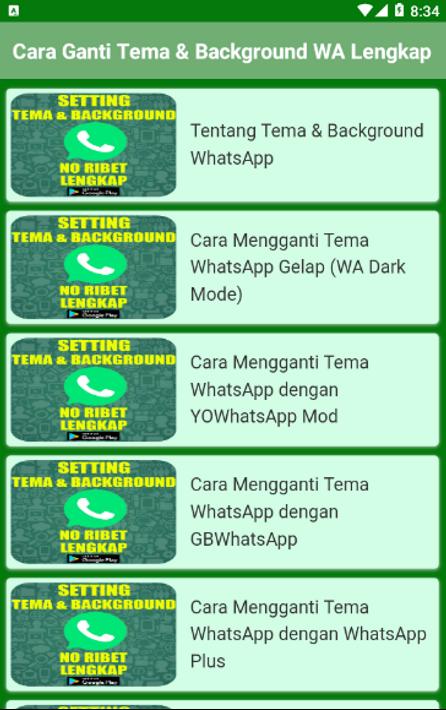 Android용 Cara Ganti Tema & Background WA Lengkap - APK 다운로드 Android용 Cara Ganti Tema & Background WA Lengkap - APK 다운로드