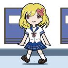 Open Closet School girl game clue icon