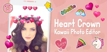 Heart Crown Photo Editor - Kawaii Camera Filters