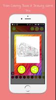 Drawing Coloring Trains Pro Screenshot 2