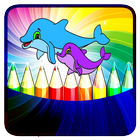 Drawing Coloring Dolphin icon