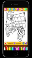 Drawing Trucks And Tractors Coloring Pages captura de pantalla 1