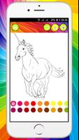 Coloring Drawing Unicorn Pro Poster