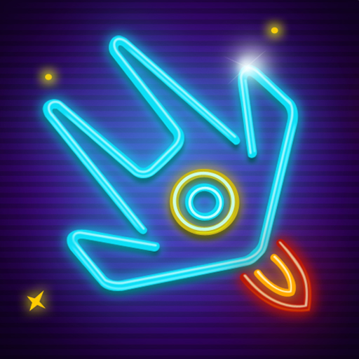 Deep space: galaxy neon arcade