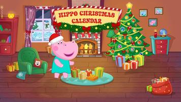 Hippo: Calendrier de Noël Affiche