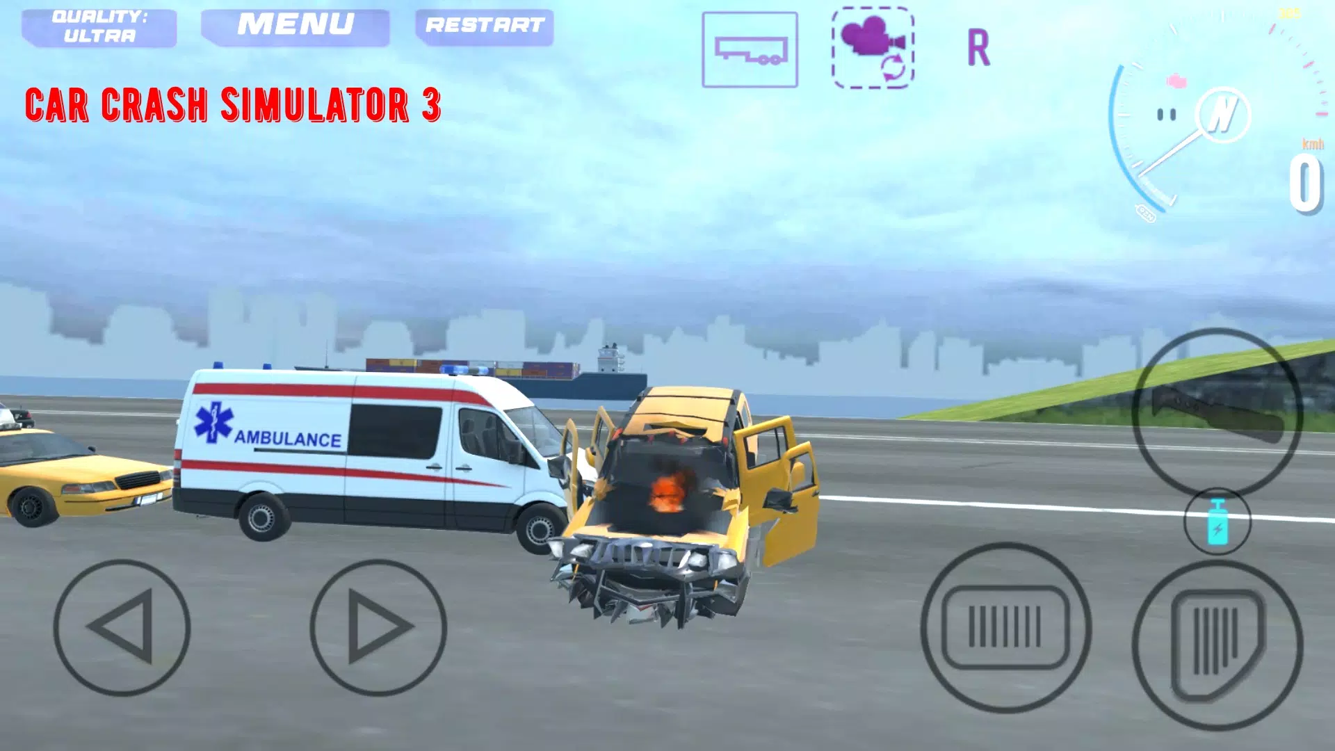 I made Car Crash Simulator for android. Update 3 added City Map. Download  link in comments. : r/Unity3D