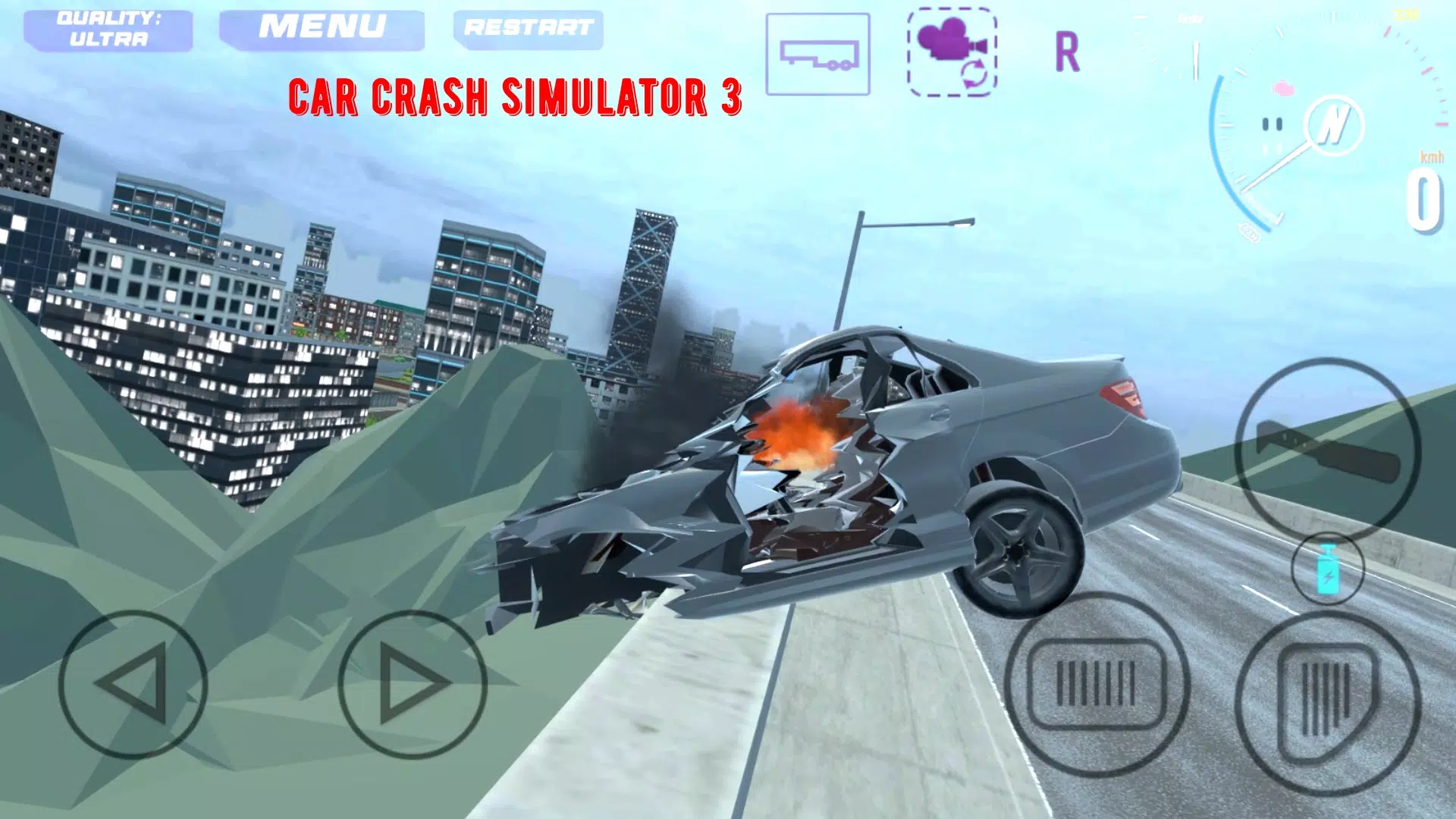 I made Car Crash Simulator for android. Update 3 added City Map. Download  link in comments. : r/Unity3D