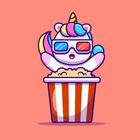 Popcorn Unicorn : Free Movie and Series Downloader icône