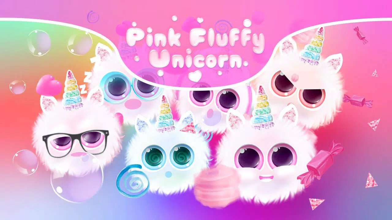 Pink Fluffy Unicorn - Cute Moving Background APK for Android Download