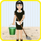 jeu de nettoyage à domicile icône