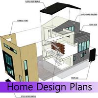 Poster Piani di progettazione di casa