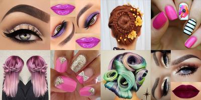 Makeup, Hairstyles, Nails पोस्टर