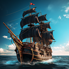 Pirate Ship Caribbean Treasure-icoon