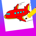 comment dessiner un avion facile icône