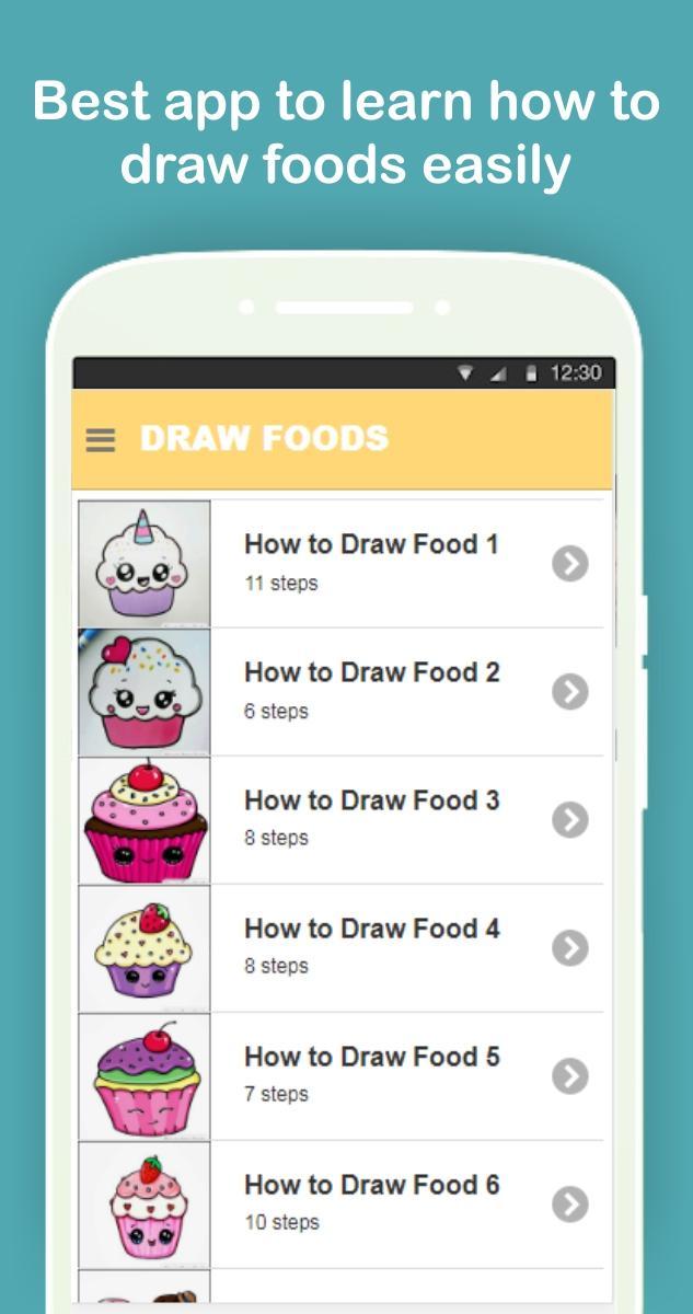 picture Cute Easy Food Drawing Pictures how to draw cute foods easy step by