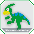 Easy Dinosaurs Drawing Tutorial Step by Step-icoon