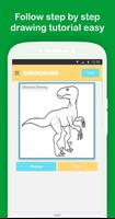 Easy Dinosaurs Drawing Tutorial Step by Step Ekran Görüntüsü 2