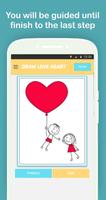 How to Draw Love Heart Easy Step by Step Offline capture d'écran 3