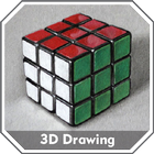 How to Draw 3D icône