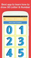 Draw 3D Alphabet Letters & Numbers Step by Step poster