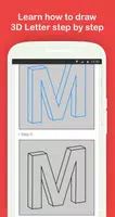 Draw 3D Alphabet Letters & Numbers Step by Step screenshot 3