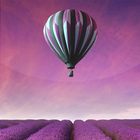 Heißluftballon 3D Hintergrund Zeichen