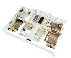 Plans d'étage de maison 3D capture d'écran 1