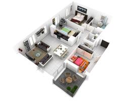 Plans d'étage de maison 3D capture d'écran 3