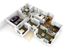 Planos de la casa 3D captura de pantalla 3