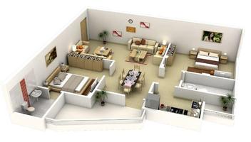 Plans d'étage de la maison 3D capture d'écran 1