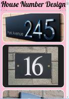 House Number Design Affiche