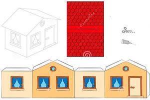 House Papercraft Template Idea-poster