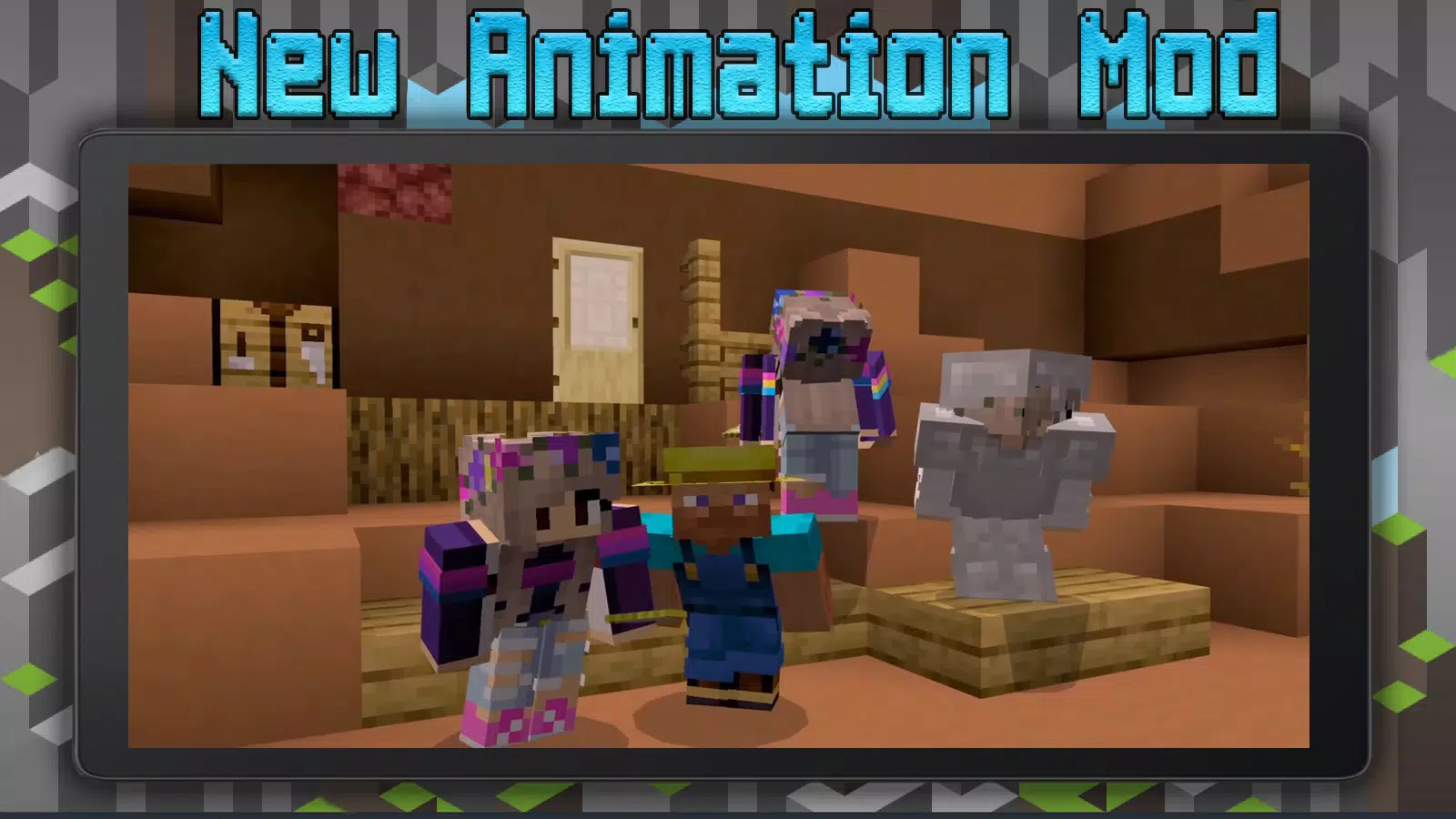 دانلود برنامه Player Animation Mod for MCPE. Animation for MCPE برای  اندروید